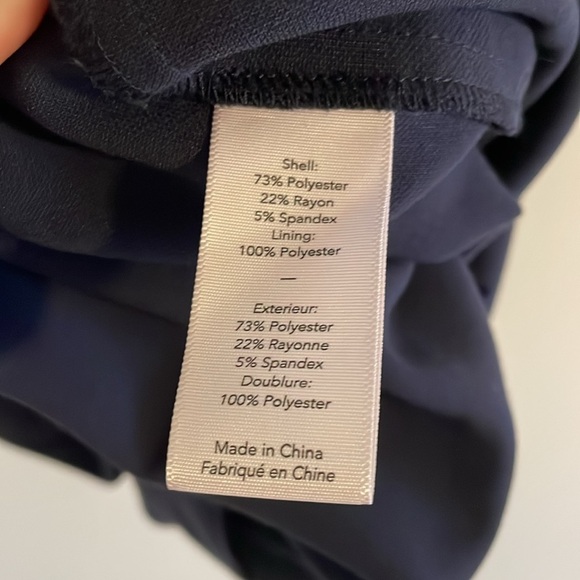 Likely Brooklyn Dress Women’s Size 6‎ Cocktail Front Slit Knee Length Navy Blue - Picture 9 of 10